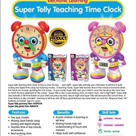 The Learning Journey - Super Telly Teaching Time Clock - Picture 4 of 4